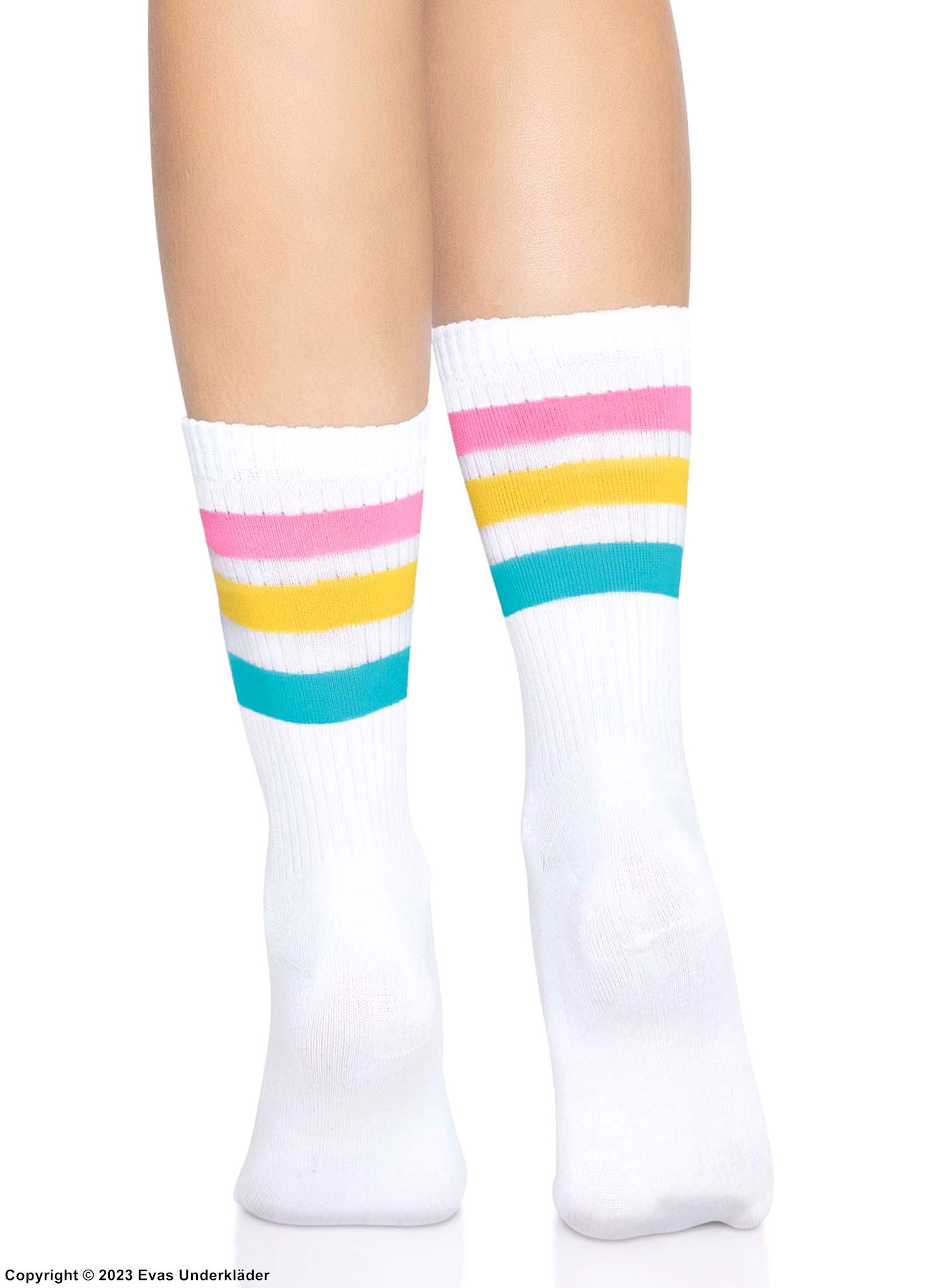 Ankle socks, rainbow color